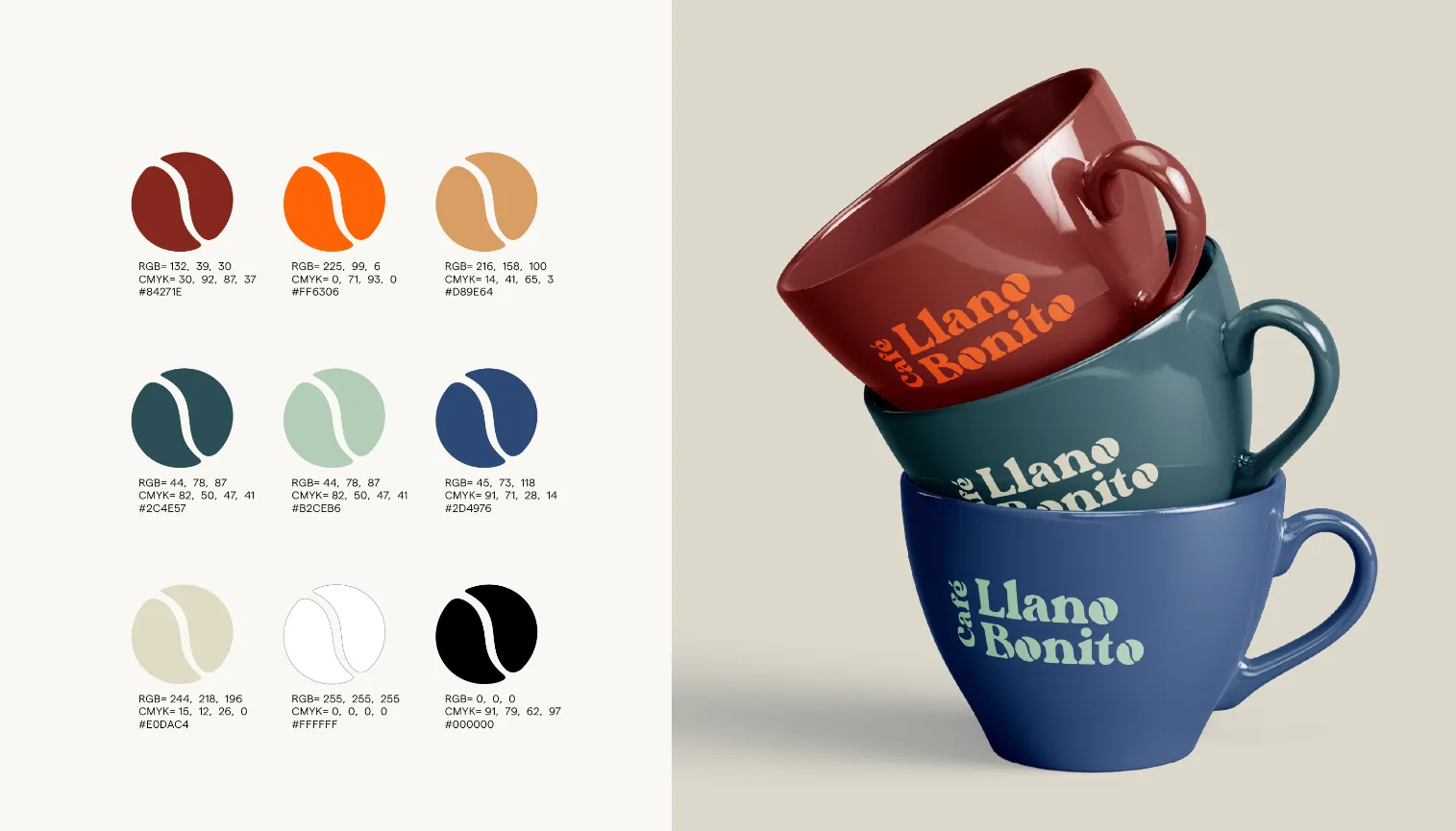 Cafe Llano Bonito paleta de colores costa rica