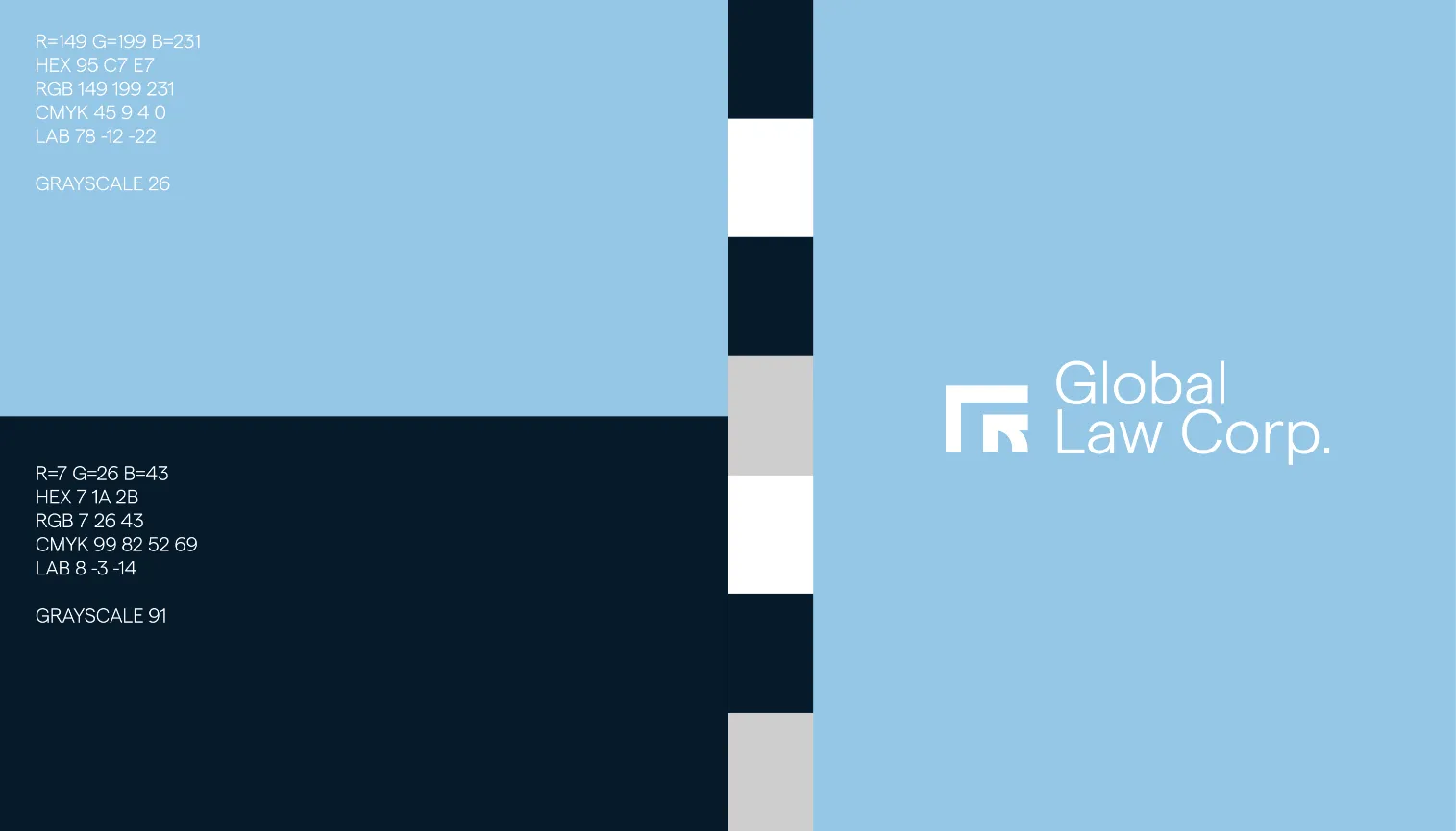 Global Law Corp paleta de colores costa rica