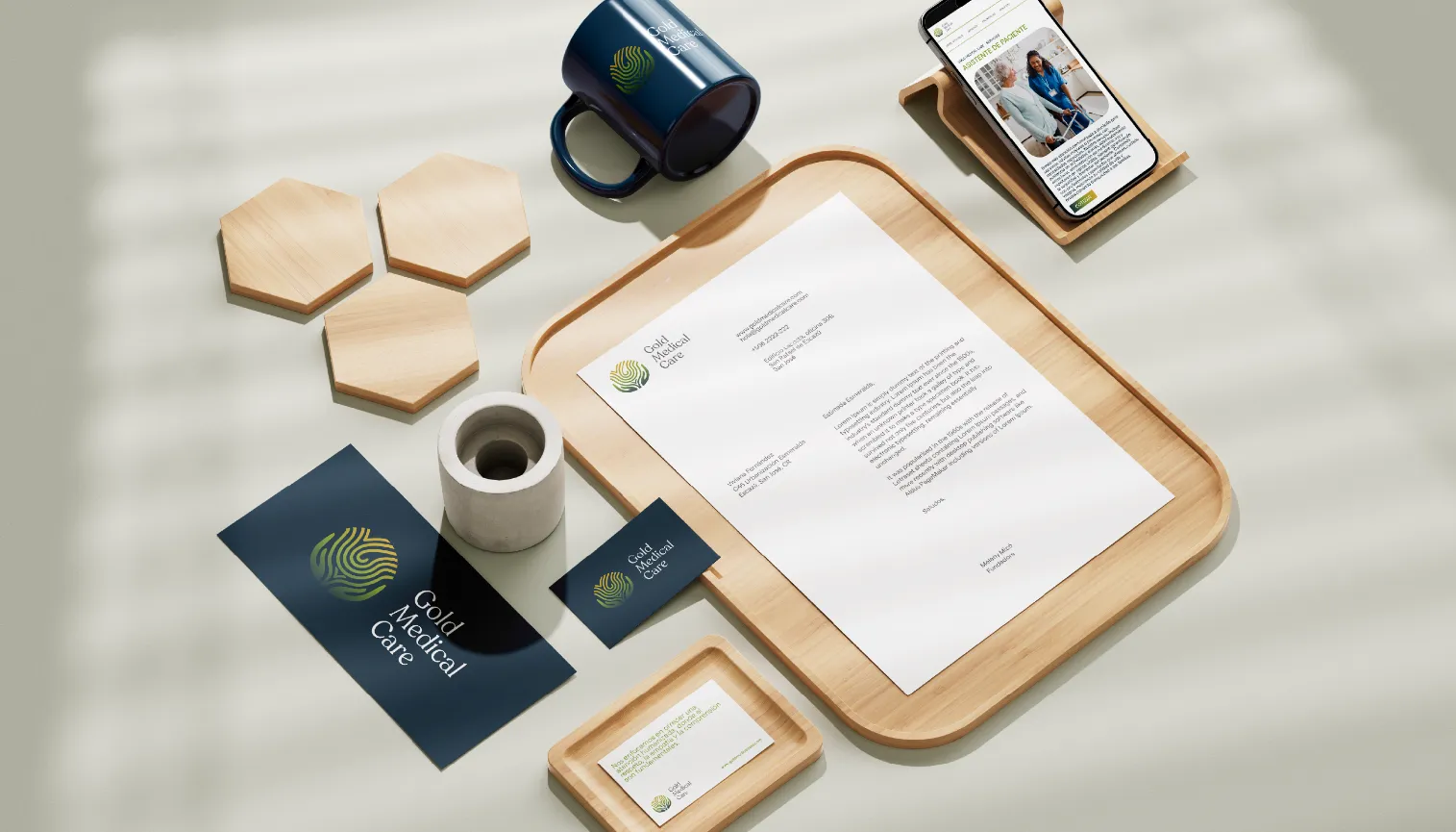 Diseño gráfico Gold Medical Care diseno grafico costa rica